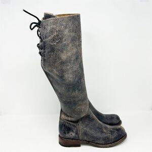 Bed Stu Manchester Distressed Brown Leather Knee High Riding Boots Size 6.5